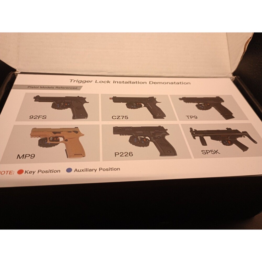 AINIRO Smart Biometric Gun Trigger Lock With Key - Picture 3 of 6